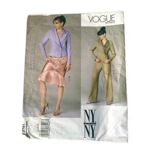 Vogue Sewing Pattern V2781 Misses Skirt Jacket Pants UNCUT Size 14 16 18